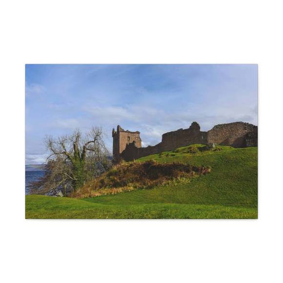 Ruins of Urquhart Scotland Nature Wilderness Photography Canvas Wall Art for Hom
